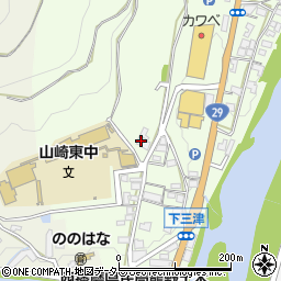 兵庫県宍粟市山崎町三津412周辺の地図