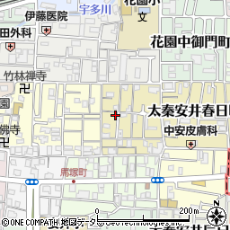 京都府京都市右京区太秦安井東裏町5-14周辺の地図