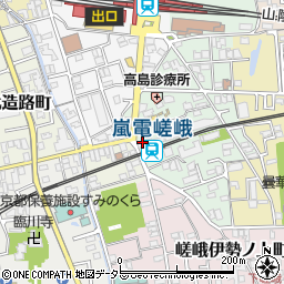 京都銀行嵯峨支店 ＡＴＭ周辺の地図