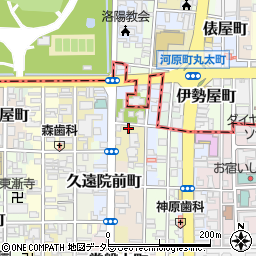 京都府京都市中京区行願寺門前町周辺の地図