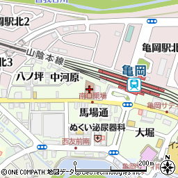 日本郵便亀岡郵便局周辺の地図