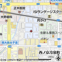 京都府京都市中京区西ノ京平町74周辺の地図