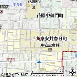 京都府京都市右京区太秦安井東裏町12-7周辺の地図