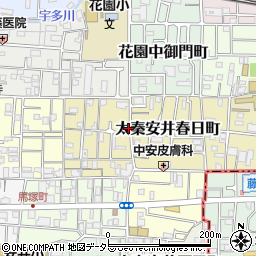 京都府京都市右京区太秦安井東裏町12周辺の地図