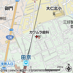 静岡県伊豆の国市田京692-17周辺の地図