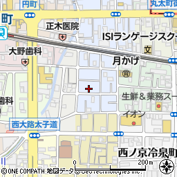 京都府京都市中京区西ノ京平町80周辺の地図