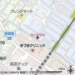 目川住宅前周辺の地図