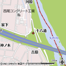 愛知県豊田市配津町十六通周辺の地図