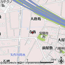 愛知県豊田市配津町寺西周辺の地図