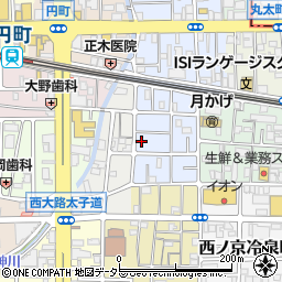 京都府京都市中京区西ノ京平町82周辺の地図