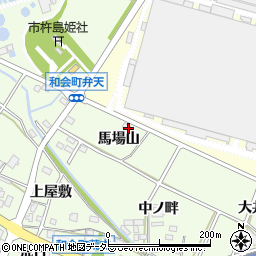 愛知県豊田市和会町馬場山周辺の地図