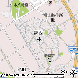 愛知県岡崎市仁木町郷西99周辺の地図