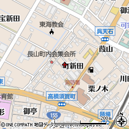 愛知県東海市高横須賀町（町新田）周辺の地図