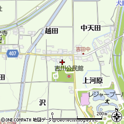 京都府亀岡市吉川町吉田沢周辺の地図