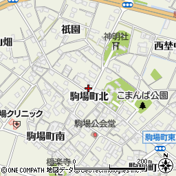 愛知県豊田市駒場町（北）周辺の地図