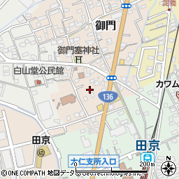 静岡県伊豆の国市御門56周辺の地図