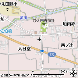 京都府亀岡市稗田野町佐伯大日堂32周辺の地図