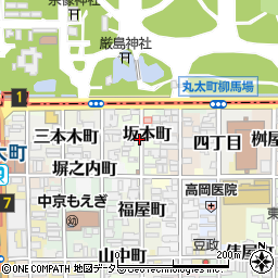 京都府京都市中京区坂本町周辺の地図