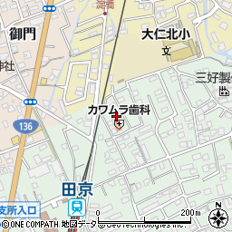静岡県伊豆の国市田京698周辺の地図
