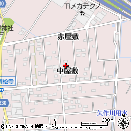 愛知県豊田市配津町中屋敷28-1周辺の地図