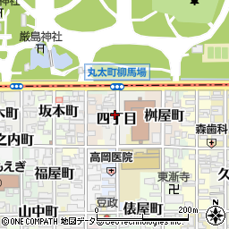 京都府京都市中京区四丁目周辺の地図