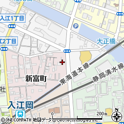 静岡県静岡市清水区新富町周辺の地図