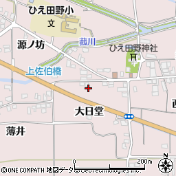 京都府亀岡市稗田野町佐伯大日堂26周辺の地図