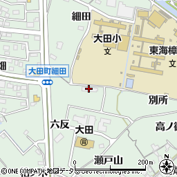 愛知県東海市大田町細田50周辺の地図
