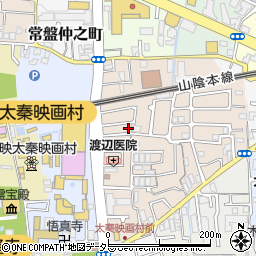 京都府京都市右京区太秦一ノ井町33-26周辺の地図