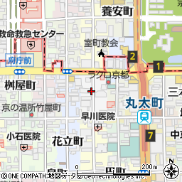 京都府京都市中京区道場町周辺の地図