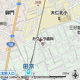 静岡県伊豆の国市田京698-12周辺の地図