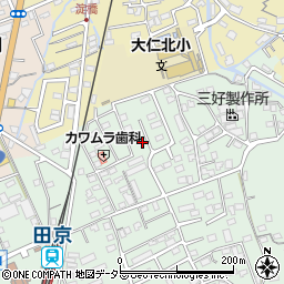 静岡県伊豆の国市田京706-9周辺の地図