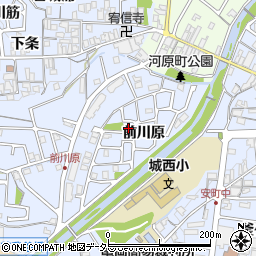 京都府亀岡市余部町前川原周辺の地図