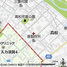 三重県三重郡川越町高松409-5周辺の地図