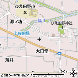 京都府亀岡市稗田野町佐伯大日堂25-1周辺の地図