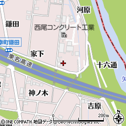 愛知県豊田市配津町家下周辺の地図