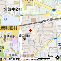 京都府京都市右京区太秦一ノ井町33-25周辺の地図