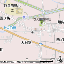 京都府亀岡市稗田野町佐伯大日堂周辺の地図