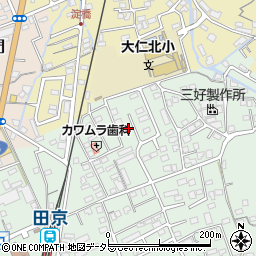 静岡県伊豆の国市田京706周辺の地図