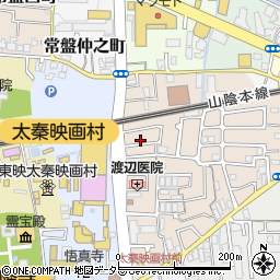 京都府京都市右京区太秦一ノ井町33-34周辺の地図