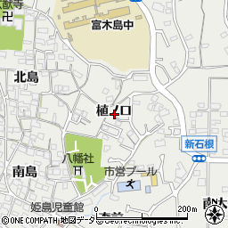 愛知県東海市富木島町植ノ口周辺の地図