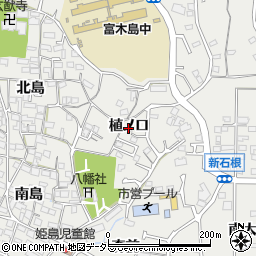 愛知県東海市富木島町（植ノ口）周辺の地図