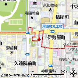 京都府京都市中京区東椹木町周辺の地図