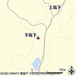 愛知県岡崎市恵田町（下坂下）周辺の地図