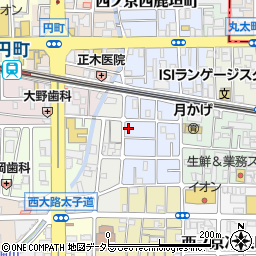 京都府京都市中京区西ノ京平町58周辺の地図