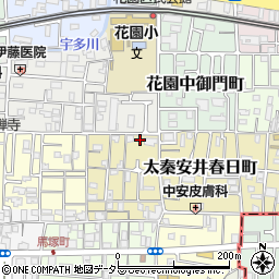 京都府京都市右京区太秦安井東裏町14周辺の地図