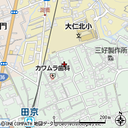 静岡県伊豆の国市田京705-8周辺の地図