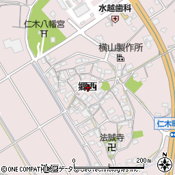 愛知県岡崎市仁木町郷西周辺の地図