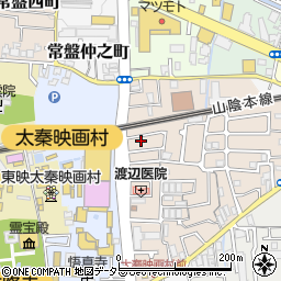 京都府京都市右京区太秦一ノ井町33-50周辺の地図