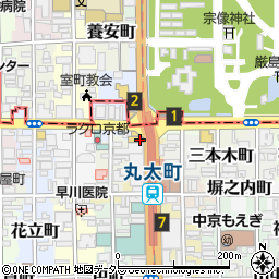 ファミリーマート烏丸丸太町店周辺の地図